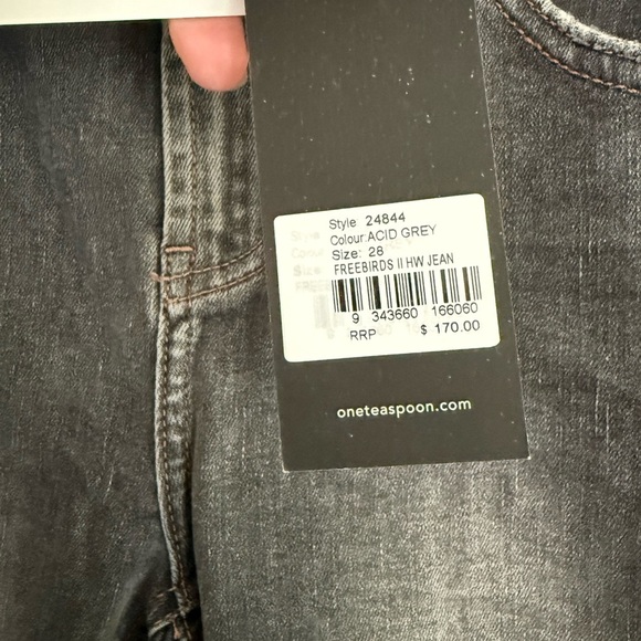 NWT One Teaspoon Acid Grey Skinny Jeans Size 28 - Picture 5 of 10
